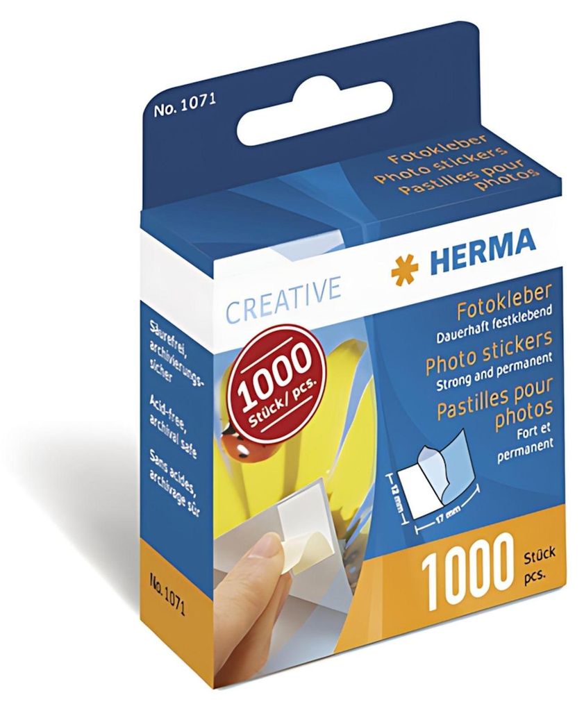 HERMA 4008705010719, Biela, 17 mm, 12 mm, 1000 kusov, Na Obrázok produktu 