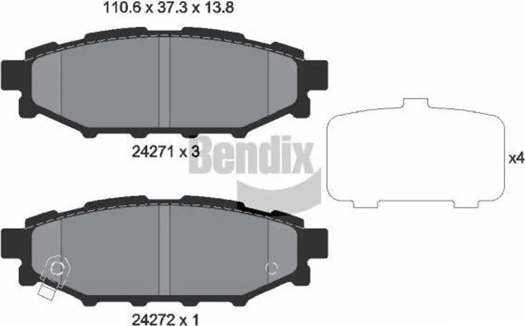 Plaquettes BENDIX BPD2117 haute endurance compatible GT 86 et Subaru