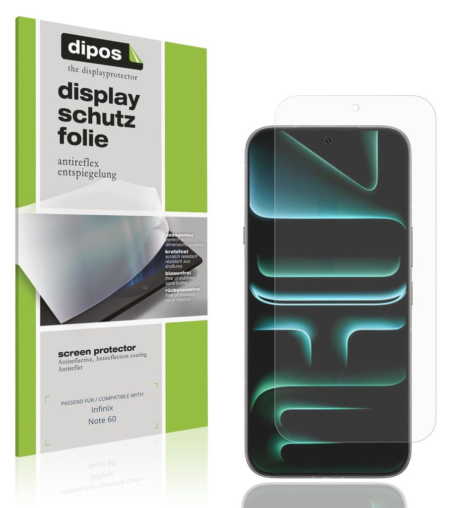 4x Schutzfolie für Infinix Note 60 matt Displayschutzfolie Folie Display Schutz dipos