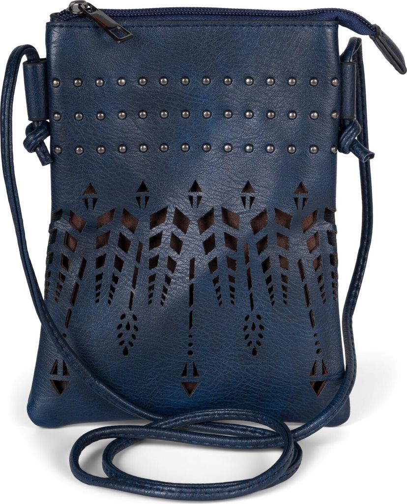 styleBREAKER Damen Mini Bag Umhängetasche Ethno Style und Nieten, Schultertasche, Handtasche, Tasche 02012260