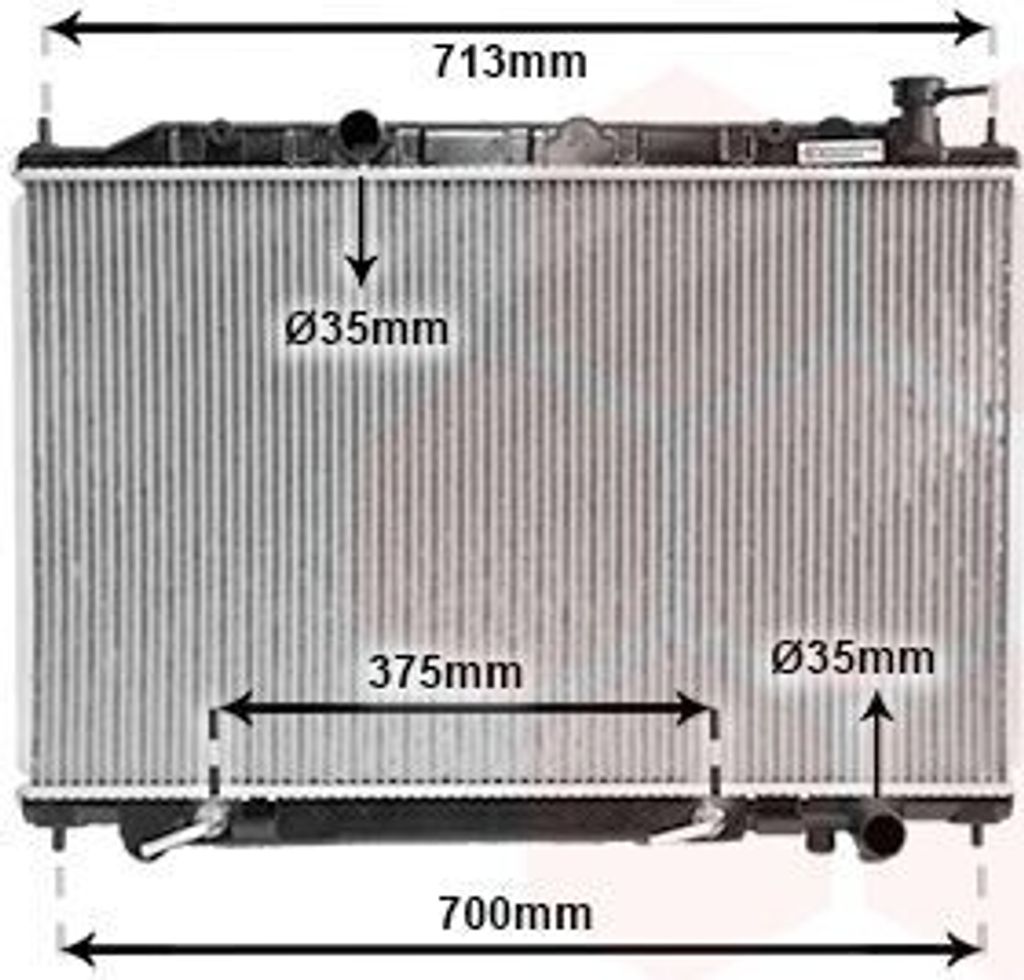 VAN WEZEL 13002295 Kühler Wasserkühler Motorkühler für NISSAN MURANO (Z50)