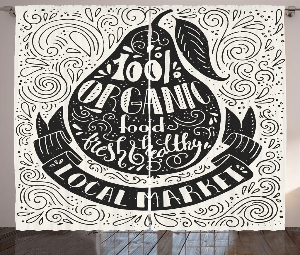 Rideau de salon universel à motifs graphiques rétro - 280 x 225 cm