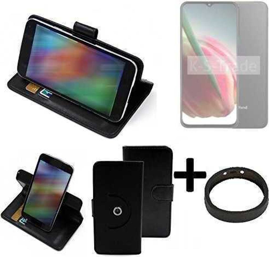 K-S-Trade Case Schutz Hülle kompatibel mit FreeYond F9 + Bumper Handy Hülle Flipcase Smartphone Cover Handy Schutz Tasche Walletcase schwarz