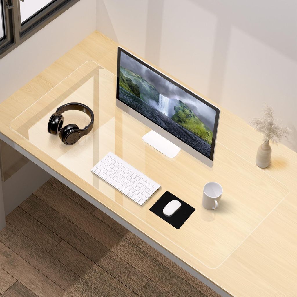 Solidchoice - Transparante PVC Bureau Mat met Afgeronde Productafbeelding 