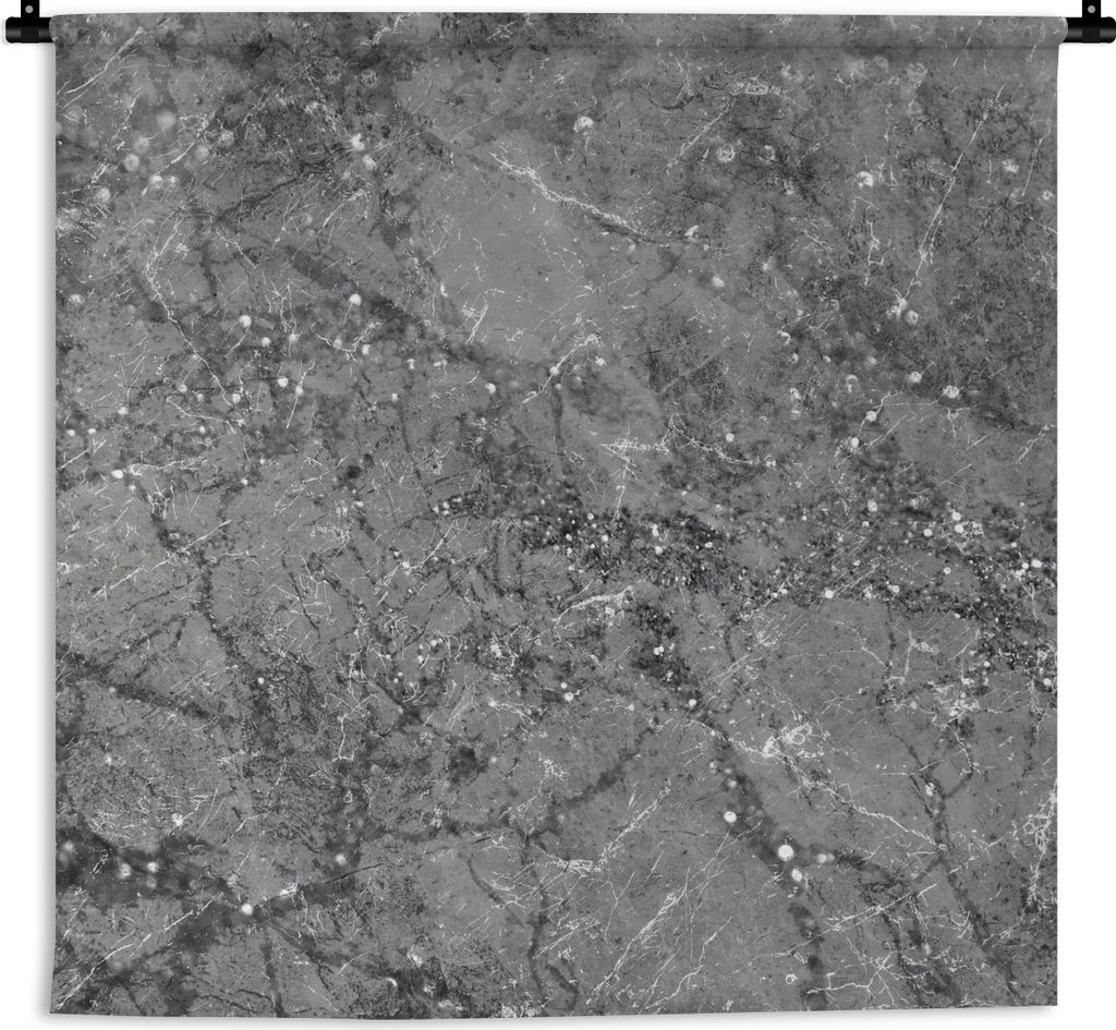 MuchoWow Wandteppich Wandbehang Marmor - Grau - Luxus 150x150 cm Tapisserie Dekoration Wandtuch - Wohnaccessoires - Modernes
