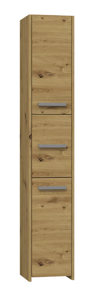 Armoire salle de bain haute MARGO chêne artisan - Finis le désordre mural