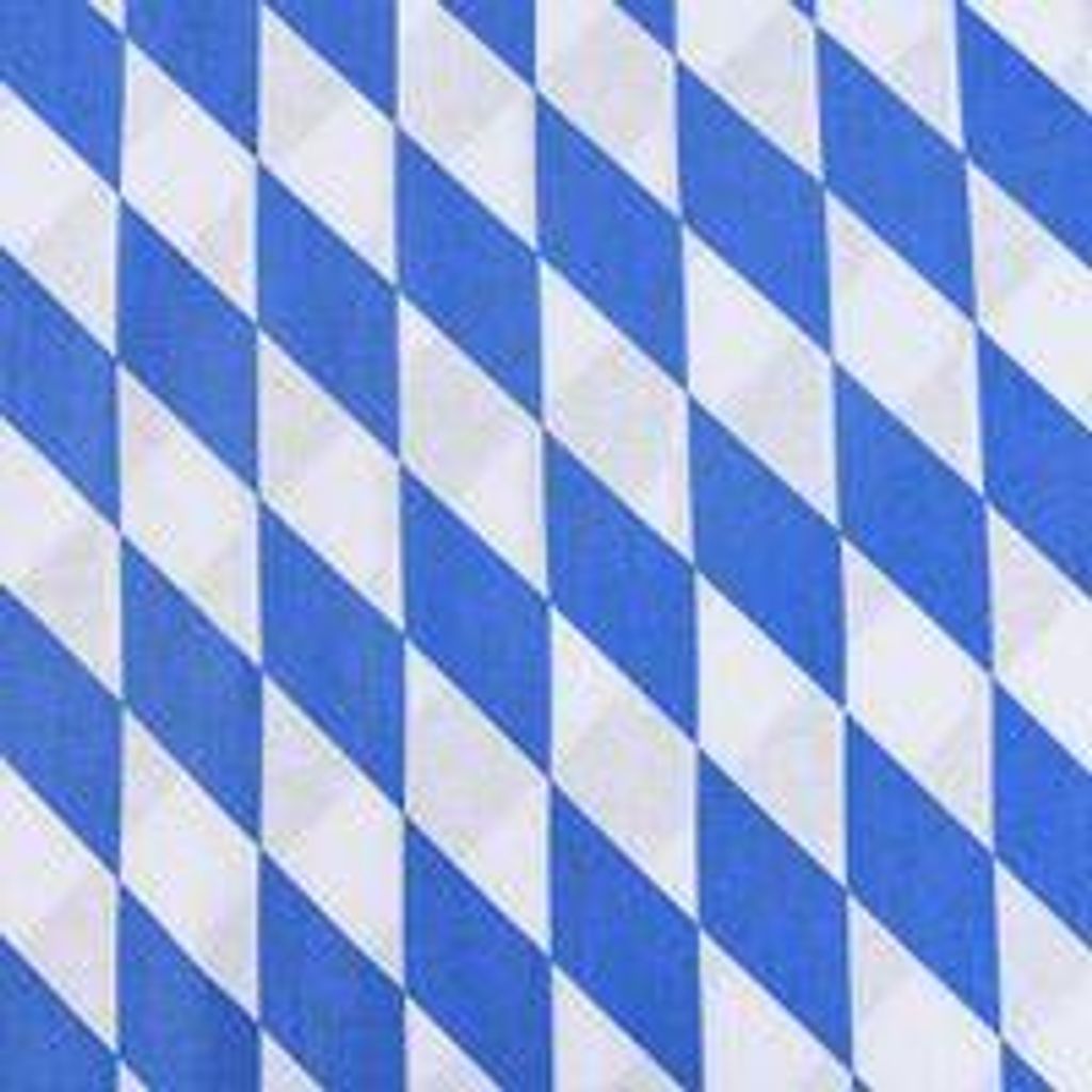 Baumwollstoff Meterware Bayernraute Bayrisch Raute groß blau weiß 1,4m