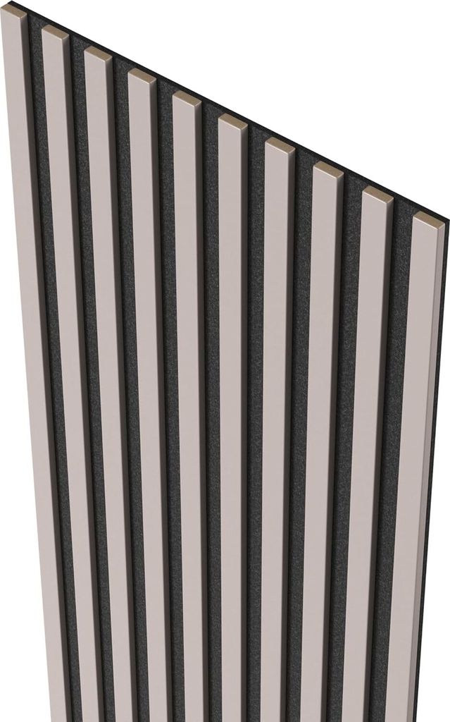 MEBANO. Akustikpaneele Holz 240 x 53 cm, Farbe: Sandgrau Produktbild