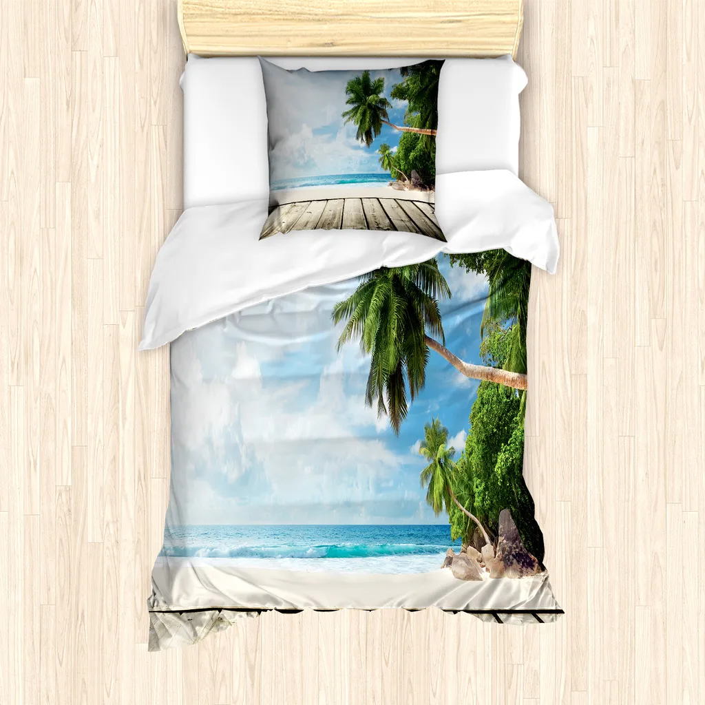 ABAKUHAUS Set Letto Singolo Beach Pier - Sicuro e Antiacaro per Bimbi