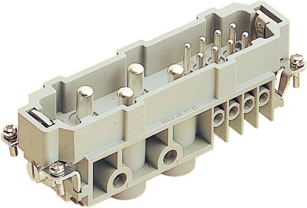 Insert de contact mâle 4 pôles 80A 830V série 09 38 012 2601 robuste