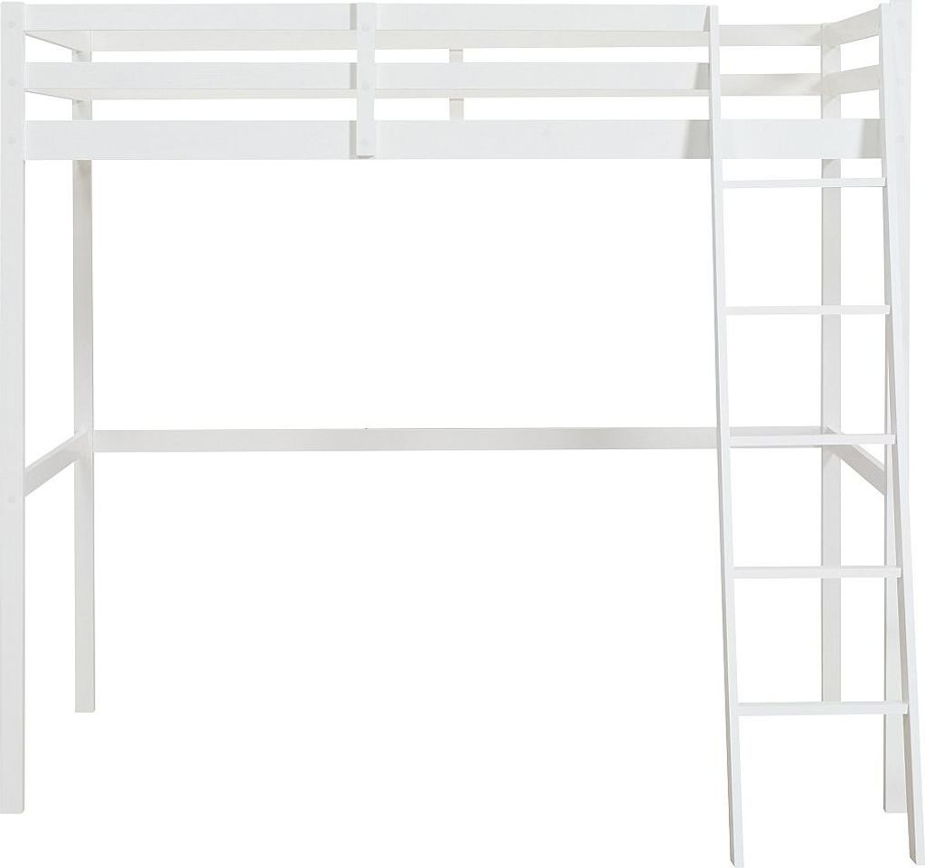 Hochbett - 120 x 190 cm - Kiefer massiv - Geweißt - GEDEON Produktbild 