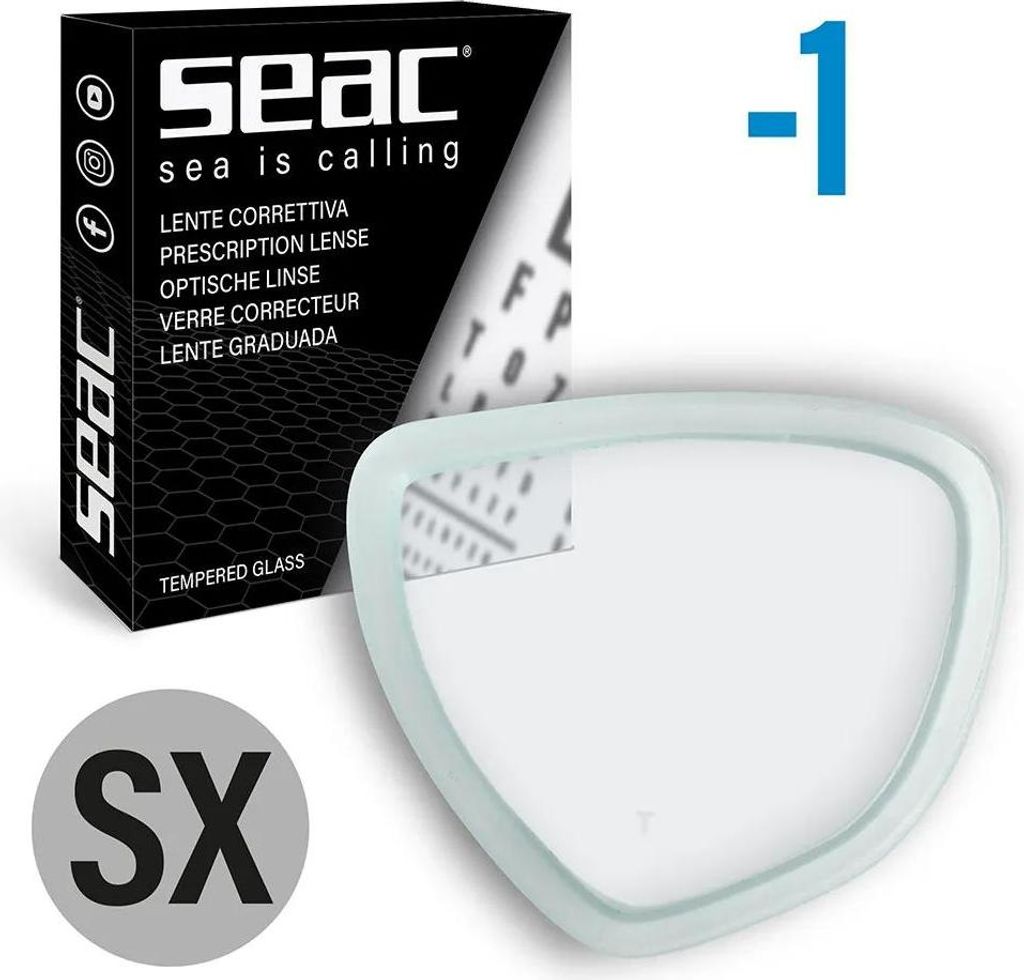 Seacsub Italia/italia Asian Fit Sehstärkeglas Durchsichtig -2 Durchsichtig -2