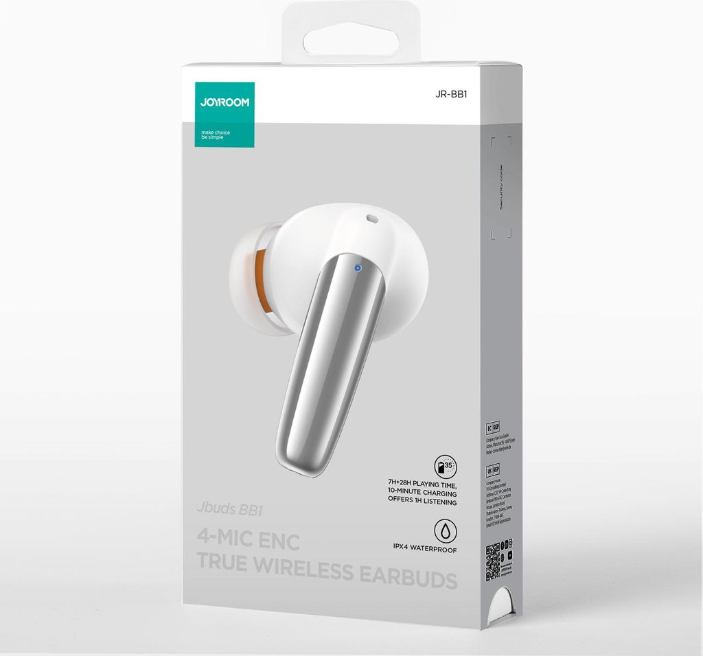 JOYROOM JR-BB1, True Wireless Stereo (TWS), 38 g, Draadloze Productafbeelding 