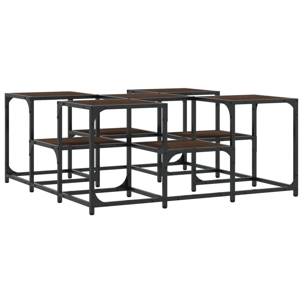 Tavolino da Caffè Robusto Rovere Marrone 91x91 - Ideale per Famiglie