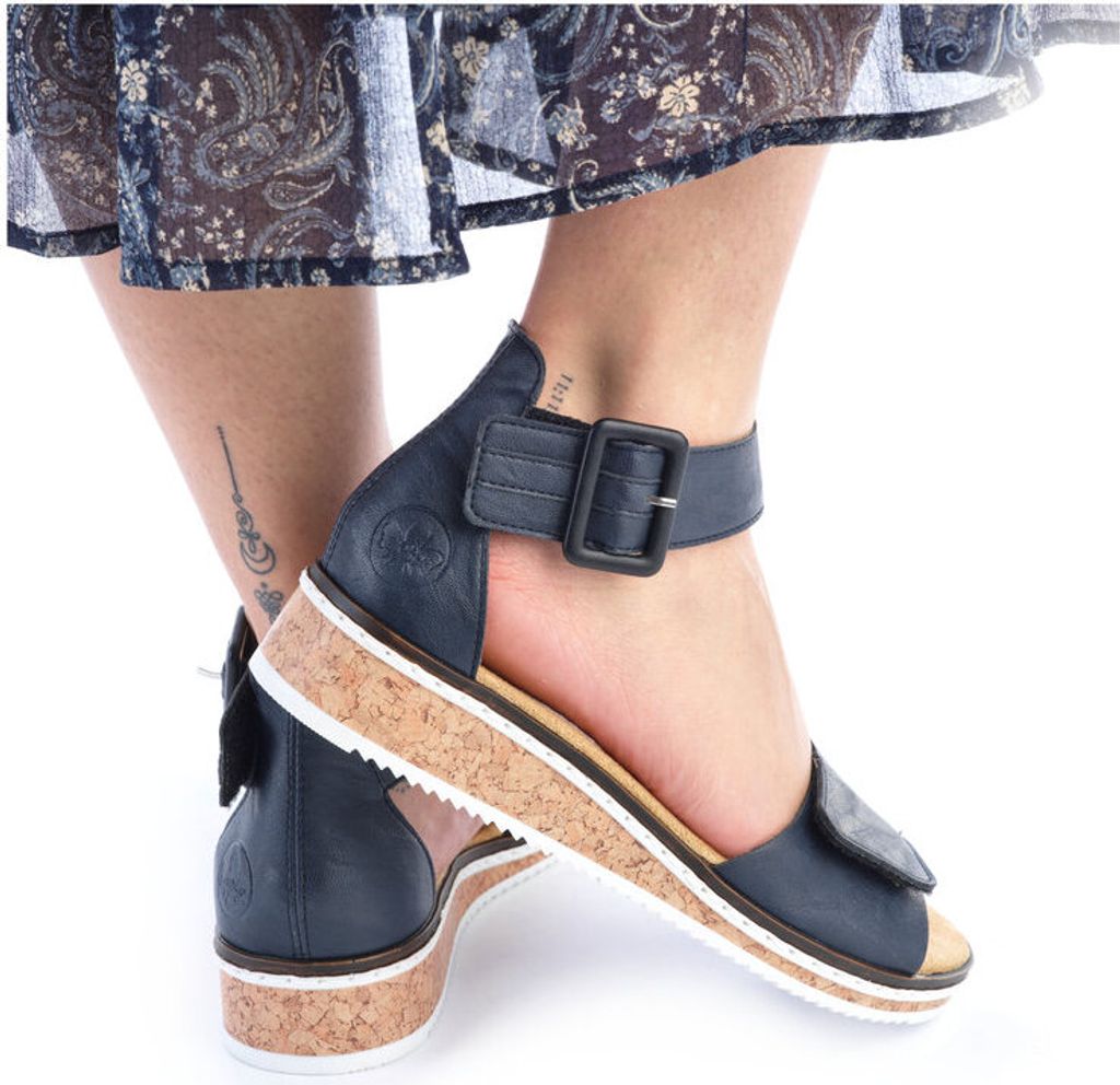 Rieker Damen Sandalen geschlossene Ferse Klettverschluss Produktbild 33