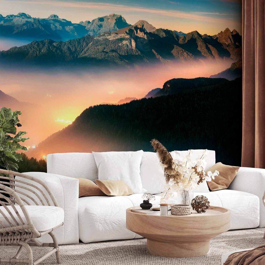 Vlies Fototapete - Mountain Breath - Second Variant 450x315 cm Landschaften c-B-10002-a-b