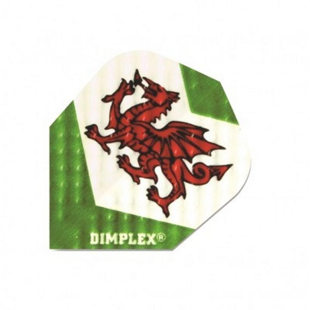 Harrows - Dart Flights "Dimplex Welsh Dragon" 3er-Pack CS1071 (Einheitsgröße) (Weiß/Rot/Grün)