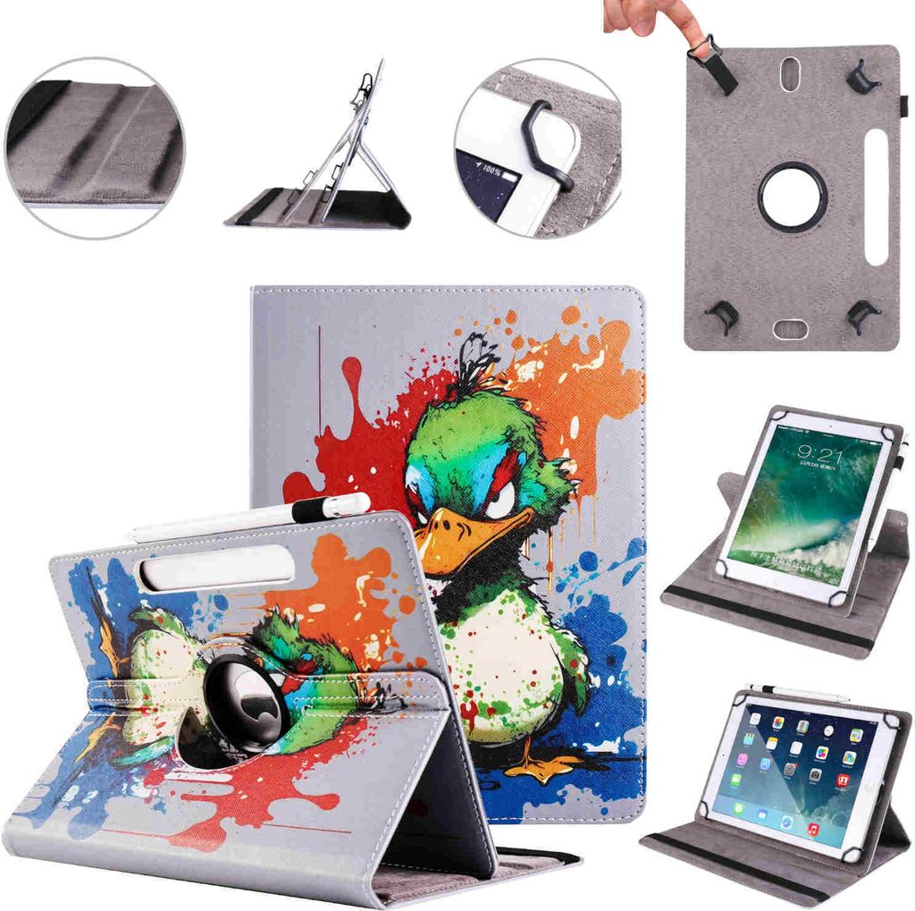 Für Apple iPad Air 11 Zoll 2025 / 2024 360 Grad Motiv 5 Tablet Tasche Kunst Leder Etuis Hülle