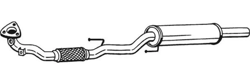 Silencieux avant d'échappement pour Skoda Fabia et Roomster - Réf 281-483