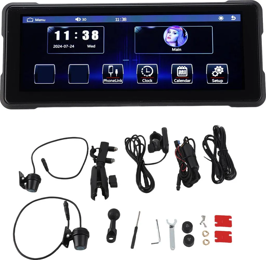 GPS Moto 7 Pouces - Ecran Tactile Android Auto CarPlay Multimedia