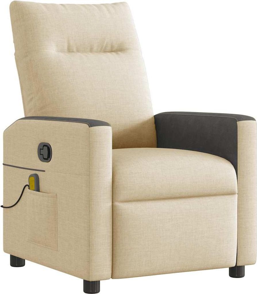 vidaXL Massagesessel Creme Stoff