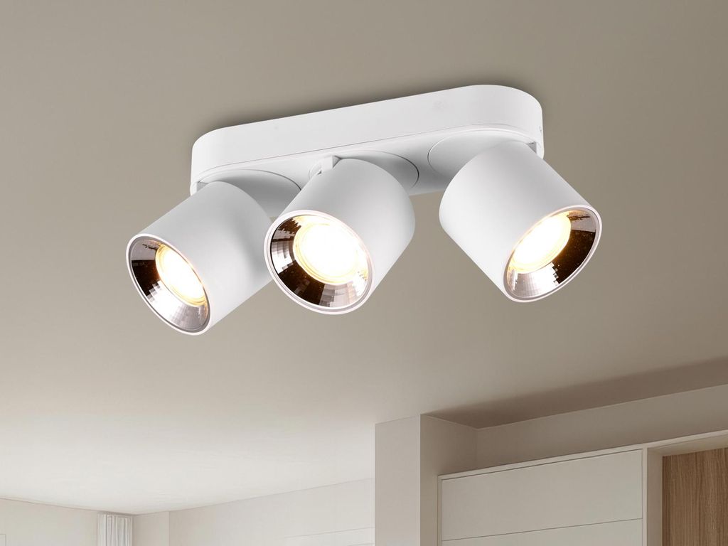 LED Deckenstrahler GUAYANA Weiß matt 3 flammig
