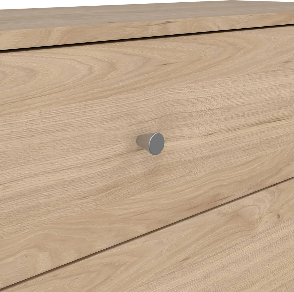 Commode Gain de Place 3 Tiroirs pour Chambre et Entrée - Chêne Marron - 8