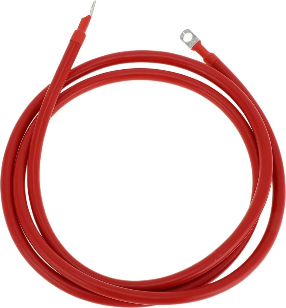 1 Stk. Batterie-Wechselrichterkabel Batteriekabel 3/8" Lug 5/16" Lug 3 AWG Gauge 7FT Rot Verzinntes Kupfer