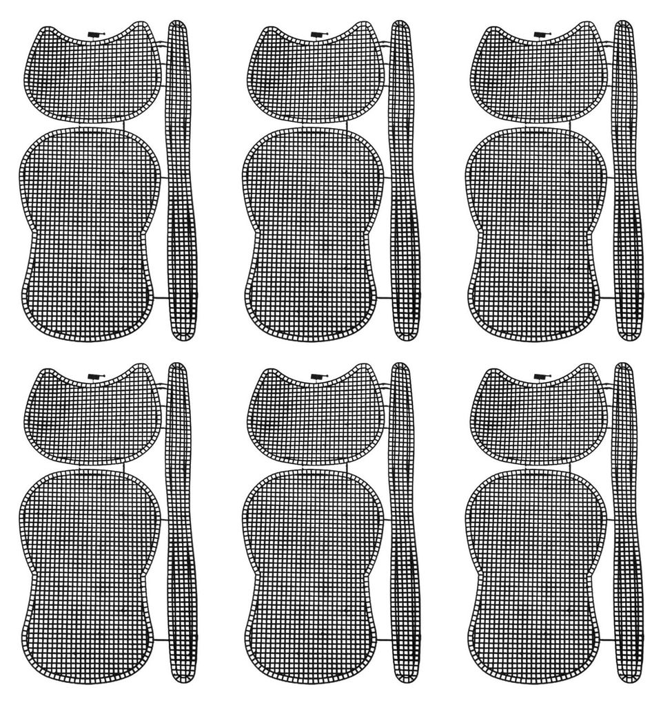6 Stück transparente, unbedruckte Kunststoff-Netzgewebe-Bögen für Handarbeiten wie Häkeln, Taschenherstellung, Sticken, Stricken, Weben und Tas...