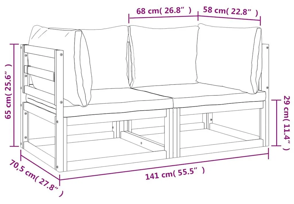 Canapé d'angle modulable acacia résistant - Gris clair - vidaXL - 8