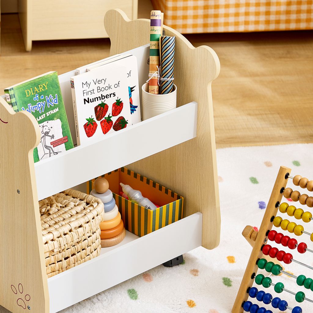 SoBuy KMB103-WN Półka dziecięca na kółkach Organizer Szafka Zdjęcie produktu 5