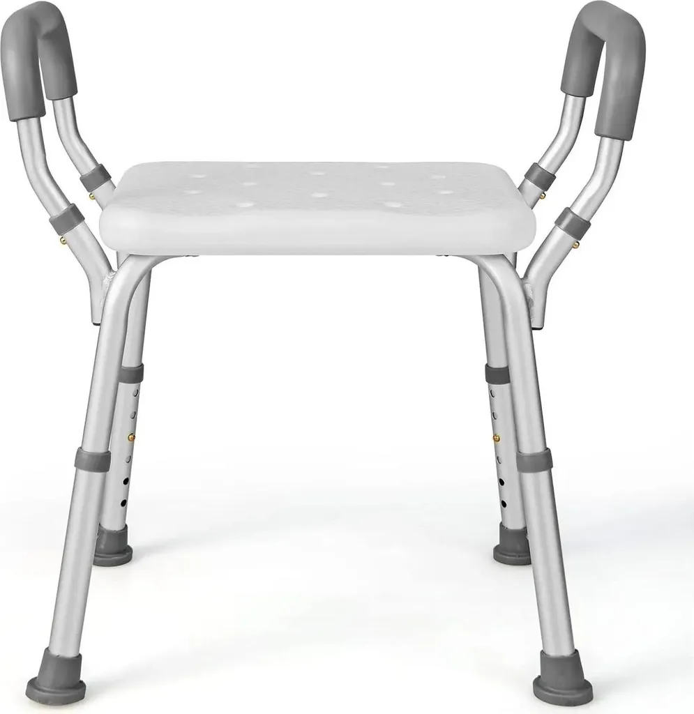 Tabouret de douche antidérapant gris : fini les risques de chutes !