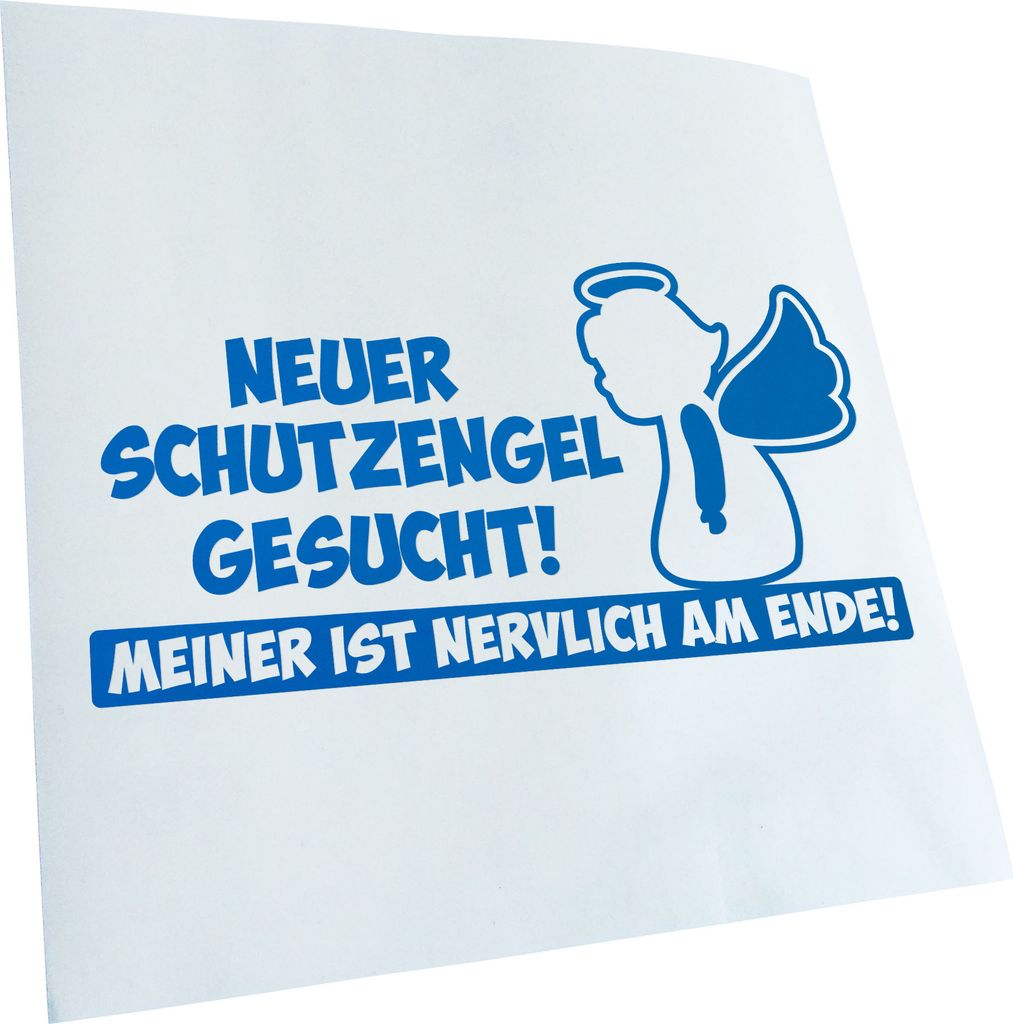 Kiwistar - Autoaufkleber - Neuer Schutzengel gesucht! Guardian Angel Heckscheibenaufkleber - Aufkleber für Auto Kfz Fahrrad, LKW, Truck Mofa