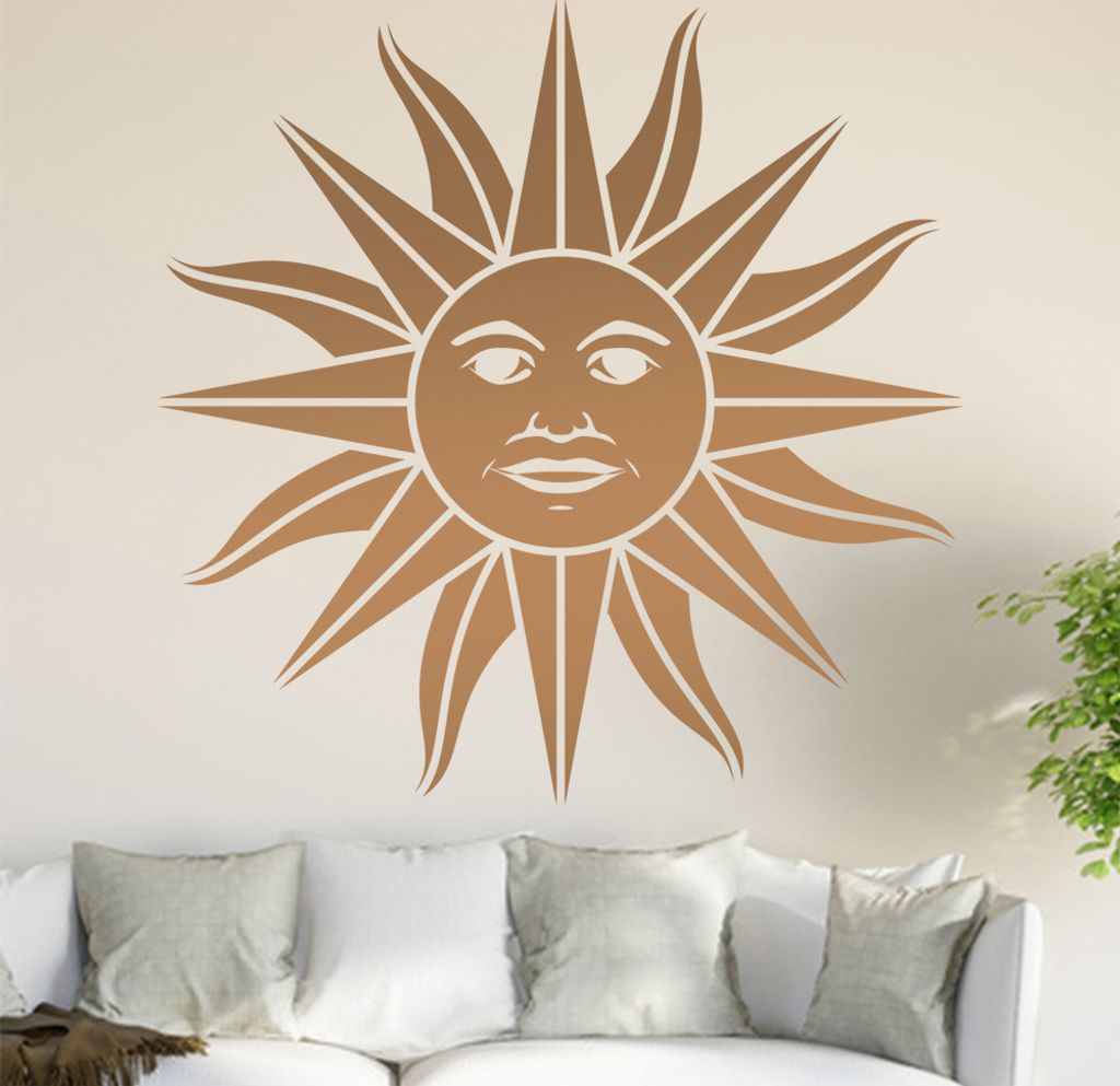 Flagge/Wappen Uruguay Wandtattoo in 6 Größen - Wandaufkleber Wall Sticker - Dekoration, Küche, Wohnzimmer, Schlafzimmer, Badezimmer