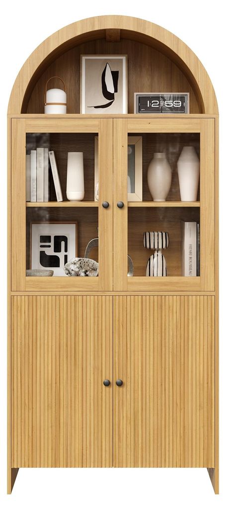 Sideboard mit Bogendecke, Vitrine mit Glastüren & Produktbild 