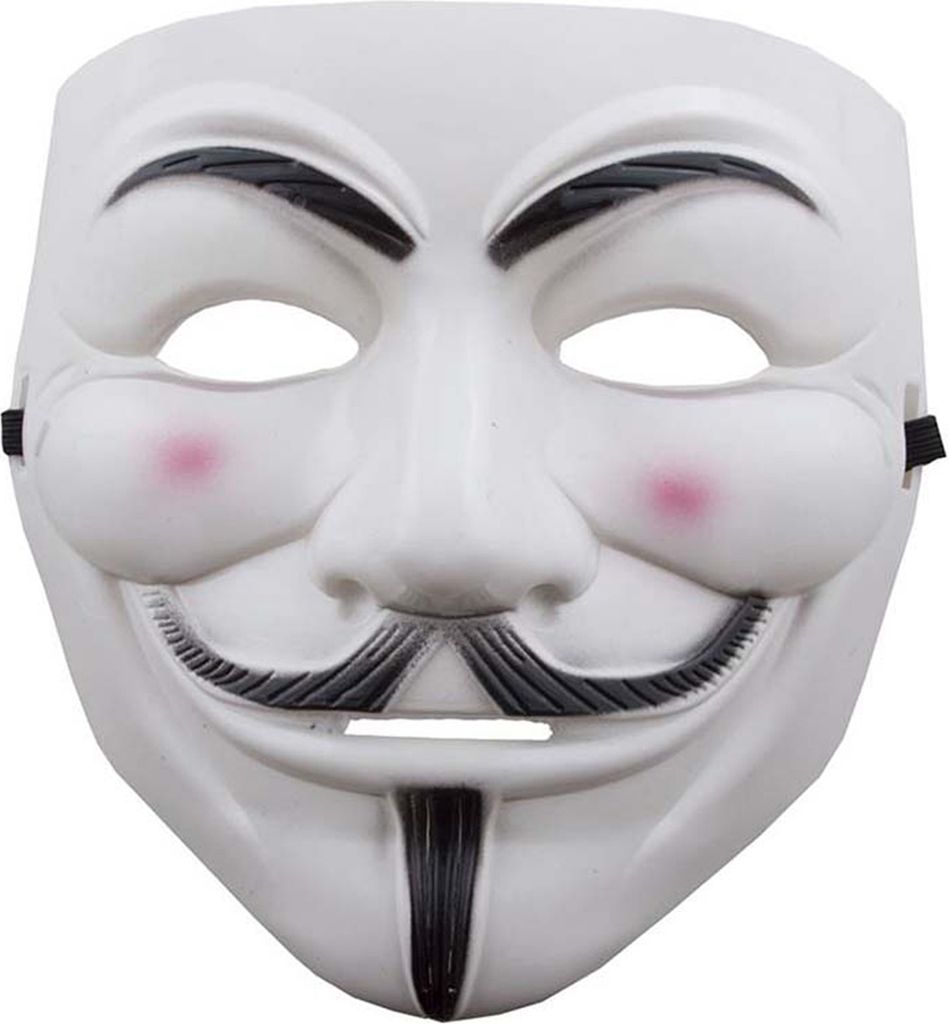 Halloween Maske mit Schnurrbart "Anonimus" Produktbild 