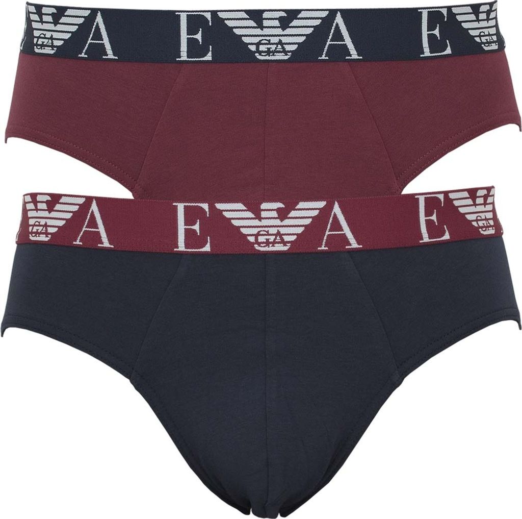 EMPORIO ARMANI 2er Pack Herren Brief Mini Slip Stretch Baumwolle 57336 S