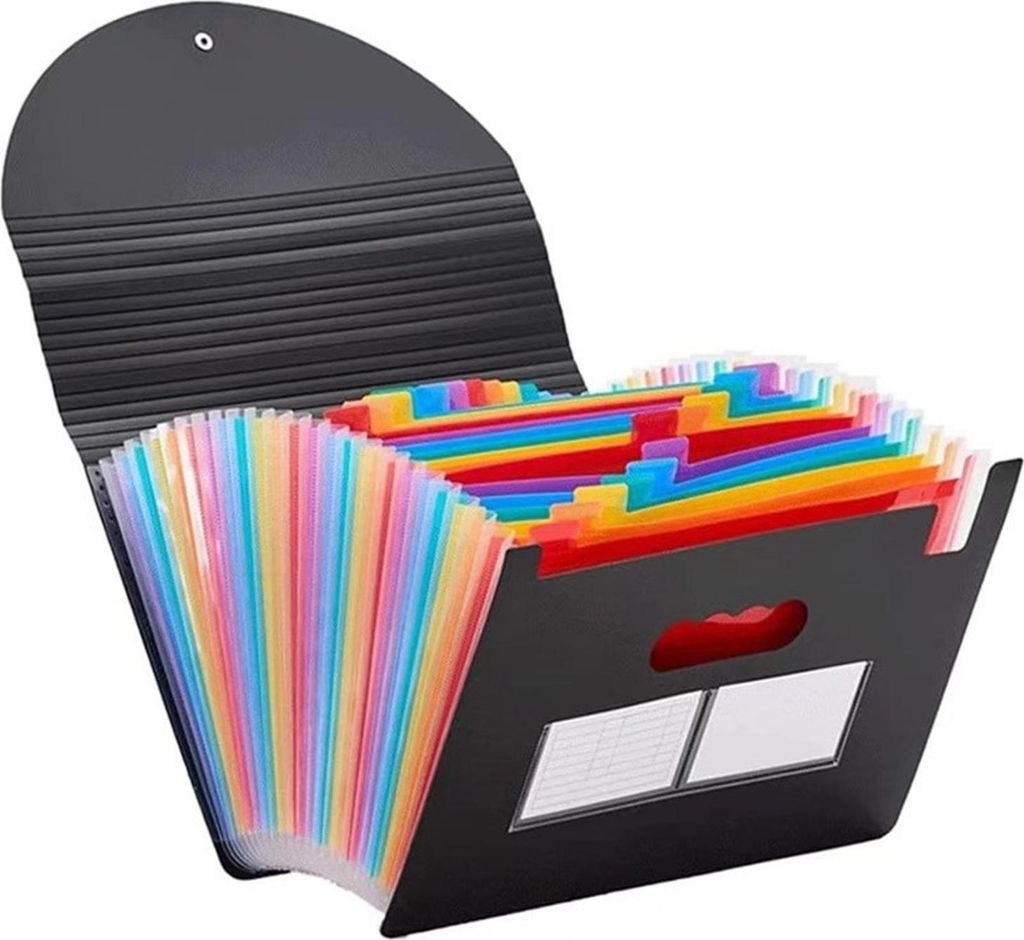Akkordeon-Datei-Organizer, 12/24/36 Taschen, erweiterbarer Dateiordner, A4-Letter-Format, Papierdokument- und Beleg-Organizer für das Klassenzimme...