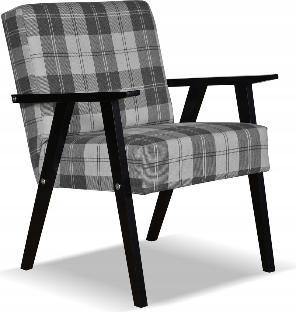 Family Meble Klassischer Sessel Soler Relaxsessel Fernsehsessel Bequemer Sessel Loungesessel Sessel Wohnzimmer Schlafzimmer Büro Grau(B)