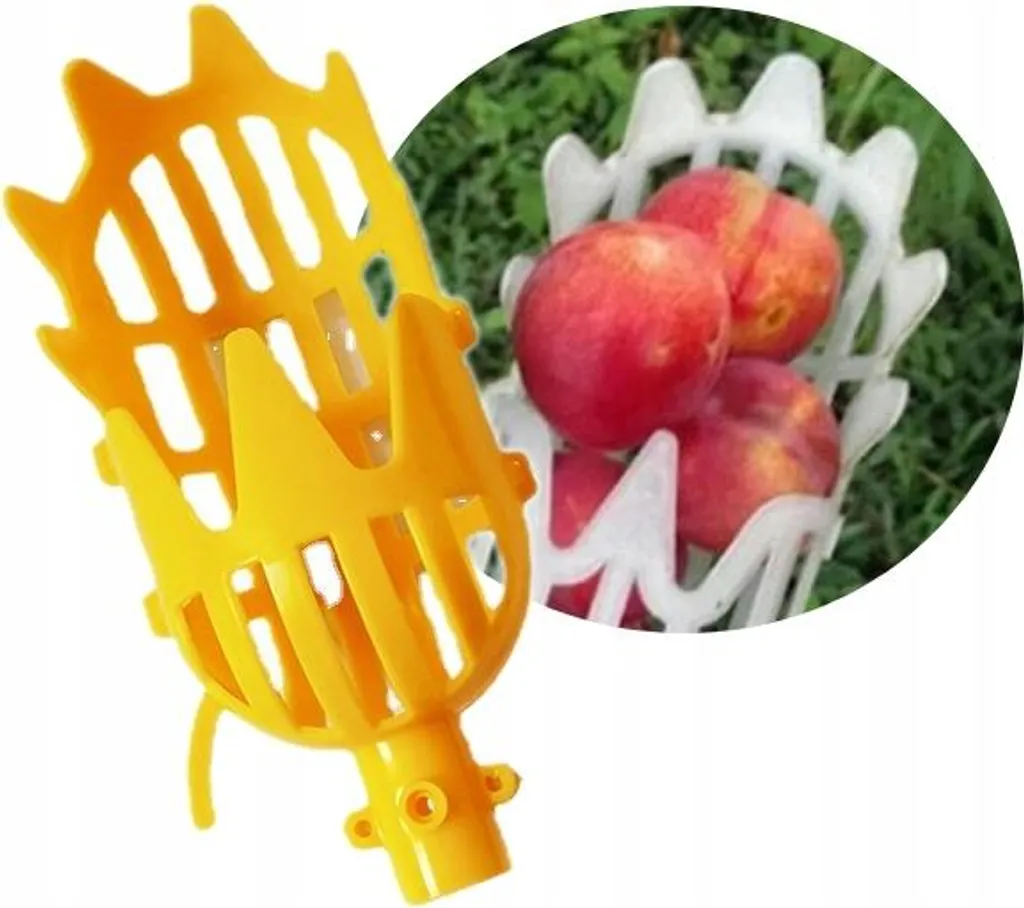 Attrezzo per Raccolta Frutta con Sacco in Cotone e Corona Zincata