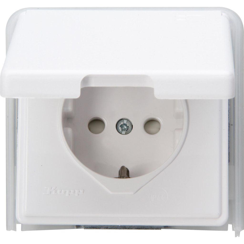 KOPP Unterputz Feuchtraum STANDARD IP44 arktisweiß Produktbild 