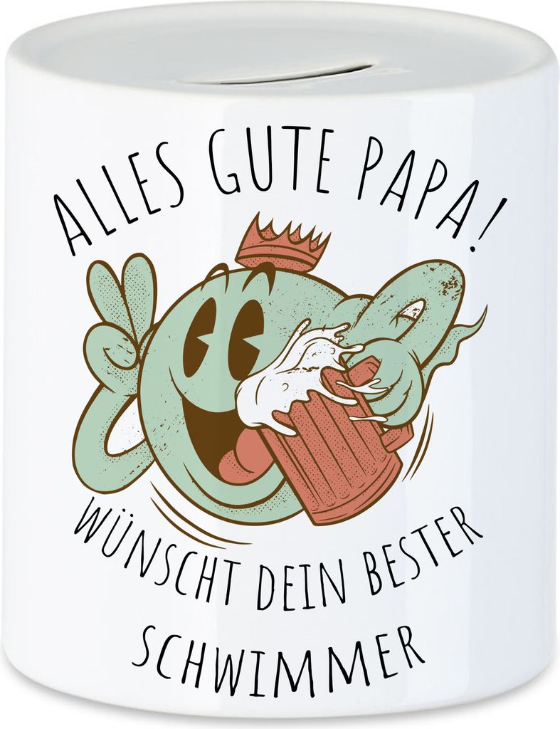 Alles Gute Papa Wünscht Dein Bester Schwimmer Spardose Vatertag Schnellster Samen Geschenkidee Humor