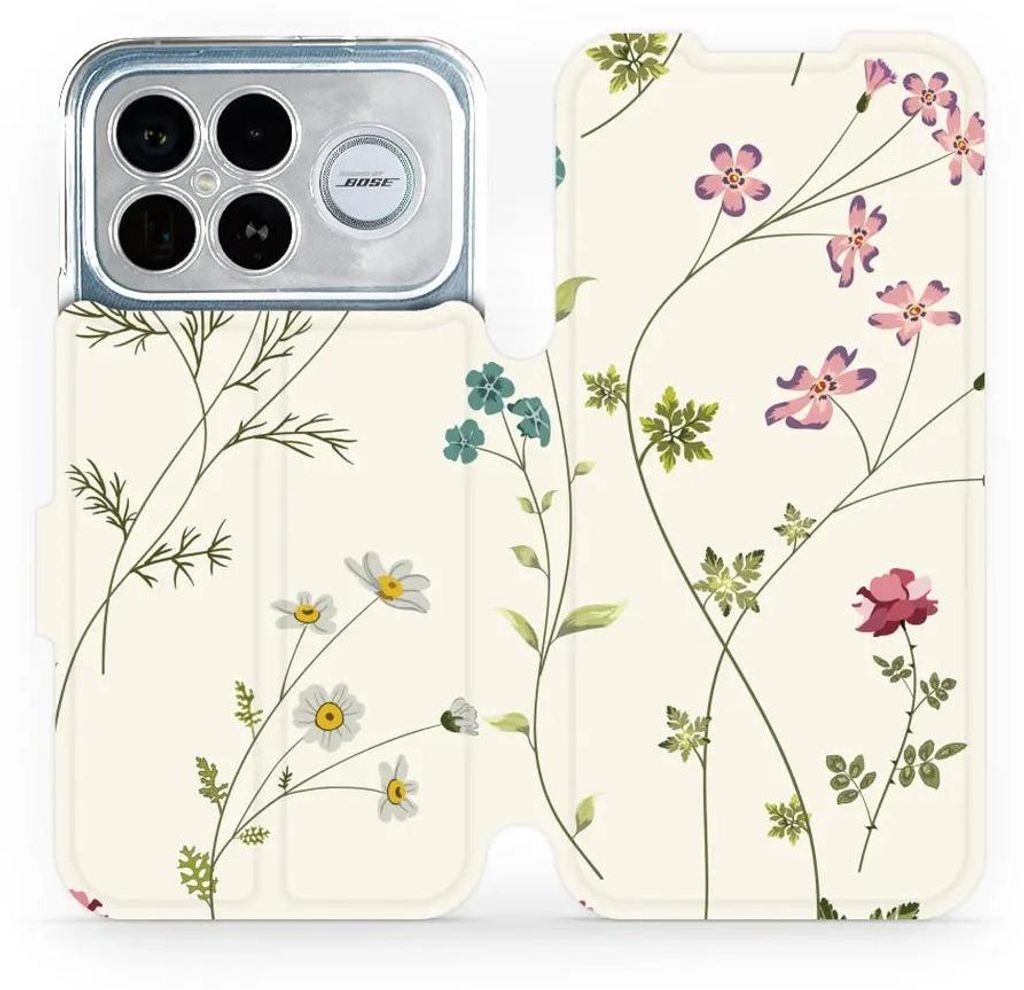 Handyhülle mit klappe für Xiaomi POCO F8 Ultra, Mobiwear Book, Feldblumen