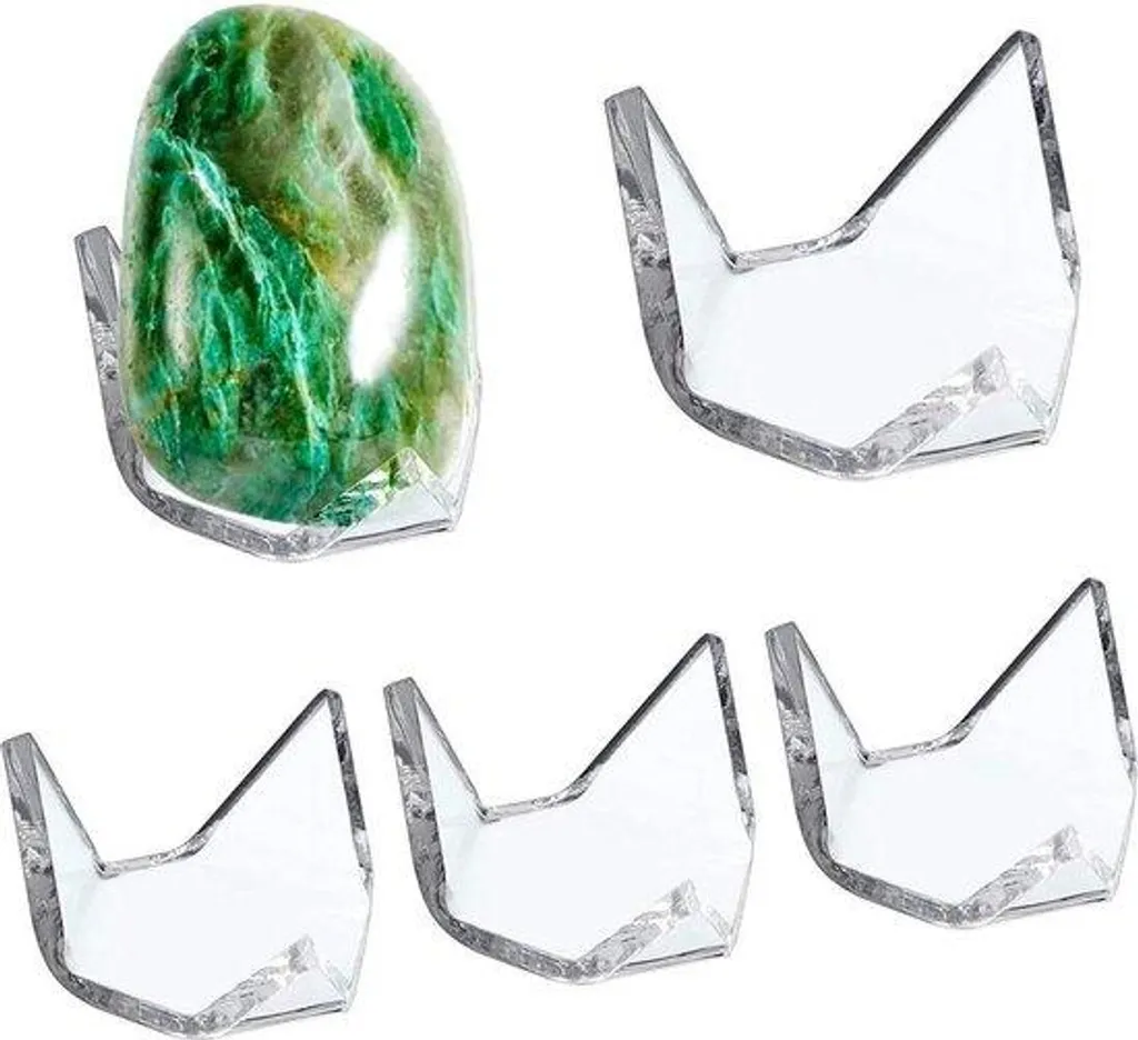 Petit présentoir triangulaire en acrylique transparent - Lot de 5 pièces