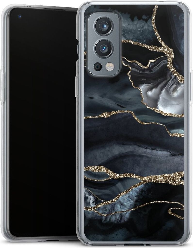 DeinDesign Handyhülle für OnePlus Nord 2 5G Silikon Hülle Case Smartphone Schutzhülle Glitzer Look Marmor Trends