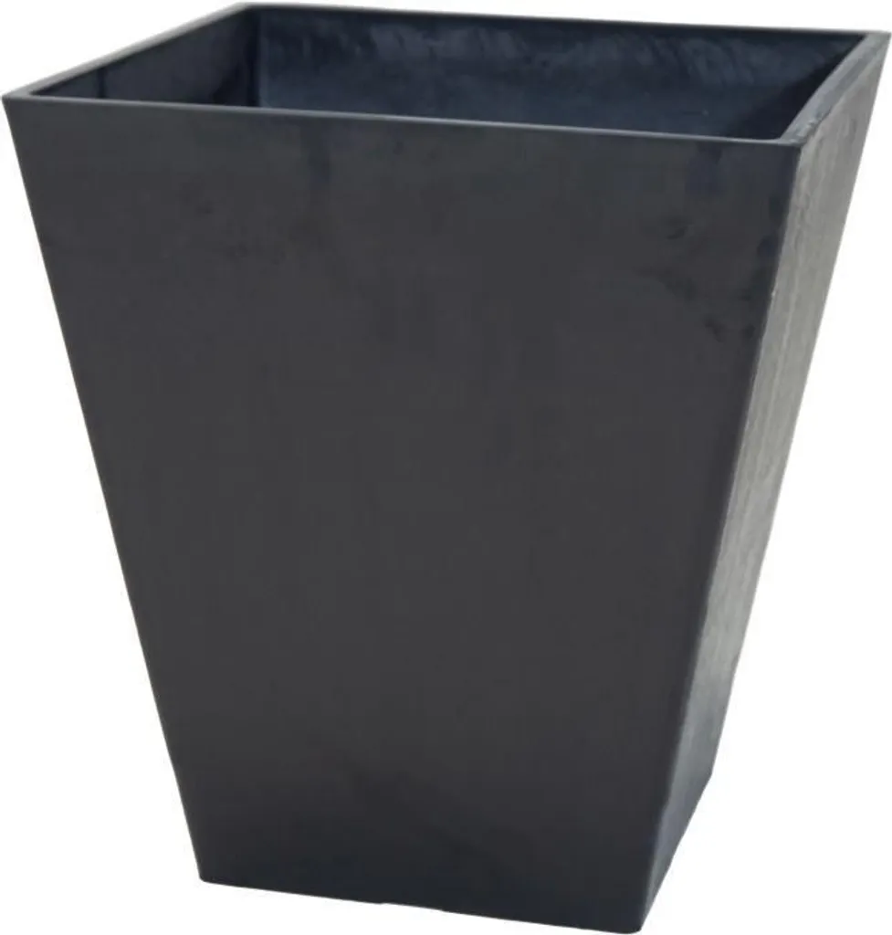 Pot de fleurs pour arbustes Ecostone Square Noir 48x57 cm décor jardin