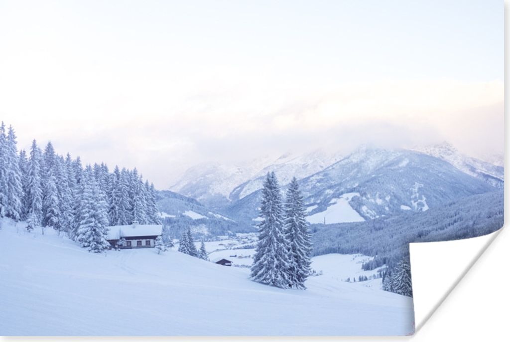 MuchoWow Poster Bild der Winterlandschaft im österreichischen Tirol 90x60 cm - Schlafzimmer