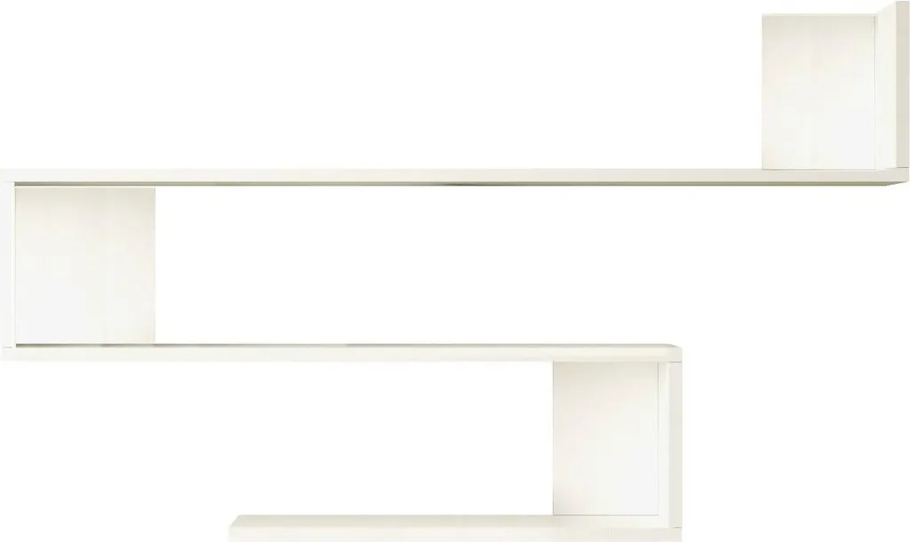 Étagère Fine Albareto Blanc Mat 120x15 cm - Structure Robuste 3 Étages