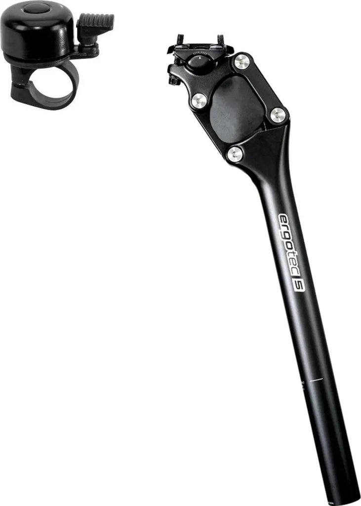 Tige de selle Ergotec Level 5 de 31,6 mm ultra résistante avec sonnette vélo