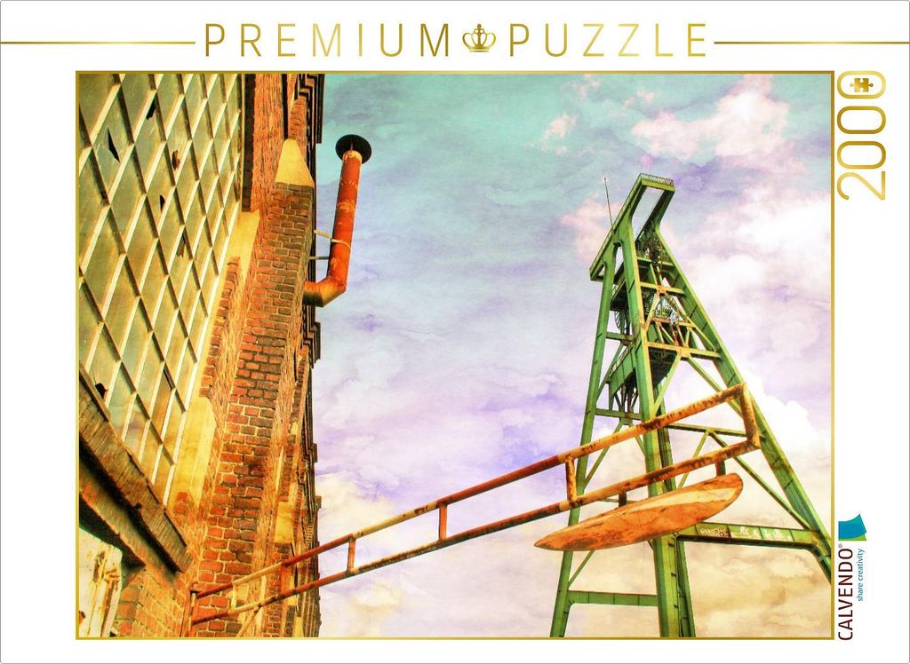 CALVENDO Puzzle Zeche Lohberg Dinslaken Schacht 2 und Zechenwerkstatt 2000 Teile Puzzle quer | 2000 Teile Lege-Größe 90x67cm Foto-Puzzle für gl...